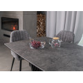 Керамический стол Феличе TML-1000 грей шторм + черный Vetro mebel