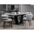 Керамический стол Феличе TML-1000-1 клауди грей  +  черный Vetro mebel