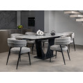 Керамический стол Феличе TML-1000-1 клауди грей  +  черный Vetro mebel