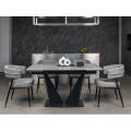 Керамический стол Феличе TML-1000-1 клауди грей  +  черный Vetro mebel