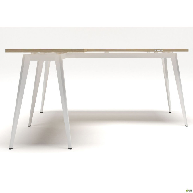 Робоче місце Delta DL-102 (1590х1600х750мм) Блеквуд Ячмінний/Каркас білий AMF