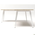 Робоче місце Delta DL-102 (1590х1600х750мм) Блеквуд Ячмінний/Каркас білий AMF