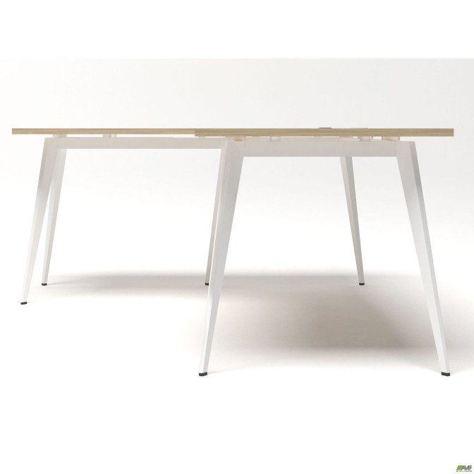 Робоче місце Delta DL-102 (1590х1600х750мм) Блеквуд Ячмінний/Каркас білий AMF