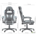 Кресло VR Racer Dexter Vector черный/белый AMF