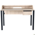 Компьютерный стол Pluto Top SH (1200х600х750) Дуб Эндгрейн/Черный графит AMF