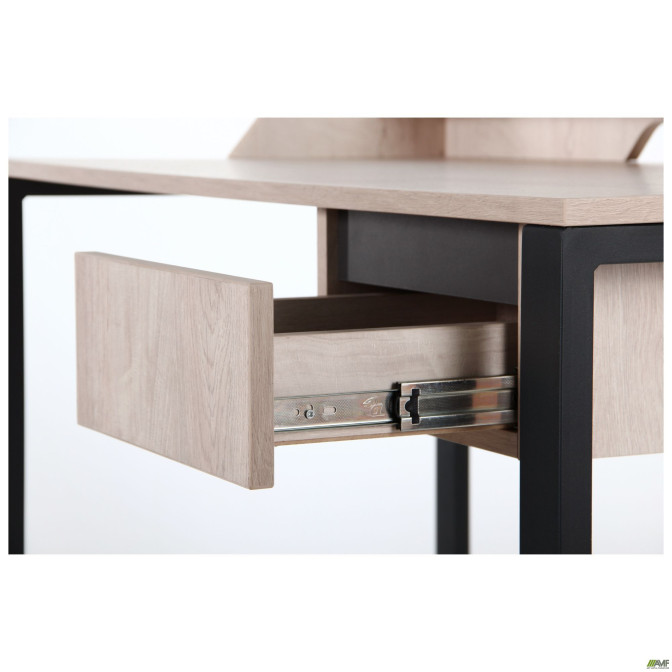Компьютерный стол Pluto Top SH (1200х600х750) Дуб Эндгрейн/Черный графит AMF