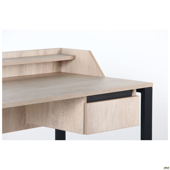 Компьютерный стол Pluto Top SH (1200х600х750) Дуб Эндгрейн/Черный графит AMF