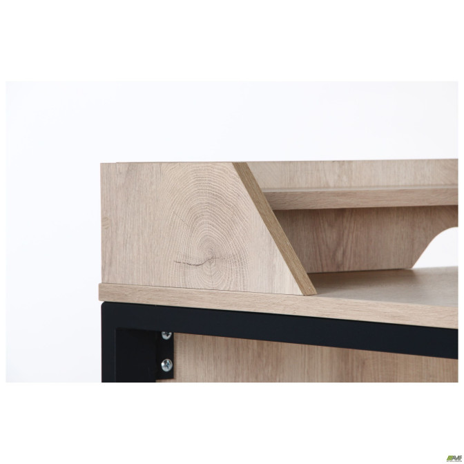 Компьютерный стол Pluto Top SH (1200х600х750) Дуб Эндгрейн/Черный графит AMF