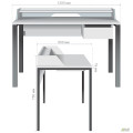 Компьютерный стол Pluto Top SH (1200х600х750) Дуб Эндгрейн/Черный графит AMF