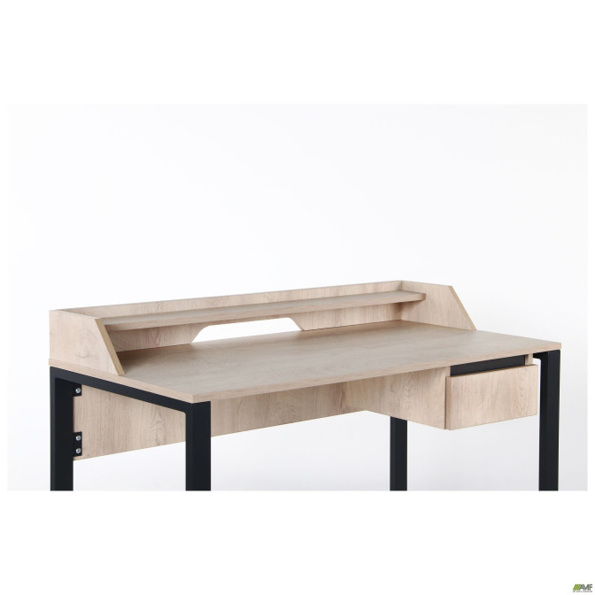 Компьютерный стол Pluto Top SH (1200х600х750) Дуб Эндгрейн/Черный графит AMF