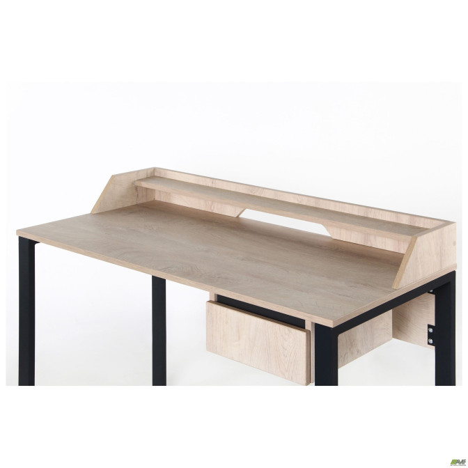 Компьютерный стол Pluto Top SH (1200х600х750) Дуб Эндгрейн/Черный графит AMF