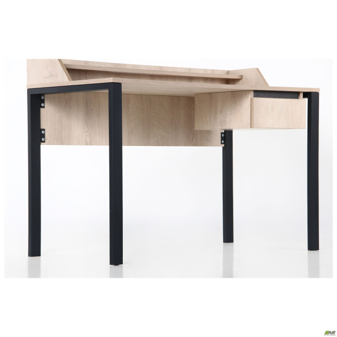 Компьютерный стол Pluto Top SH (1200х600х750) Дуб Эндгрейн/Черный графит AMF
