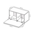 Секция BOX COLOR- TV 1,40 / Глянец Шиншилла Серая MiroMark BX-43-GG
