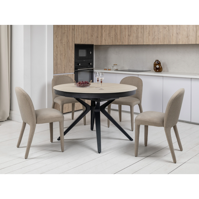 Керамический стол Ноэми TML-996 вествуд  +  черный Vetro mebel