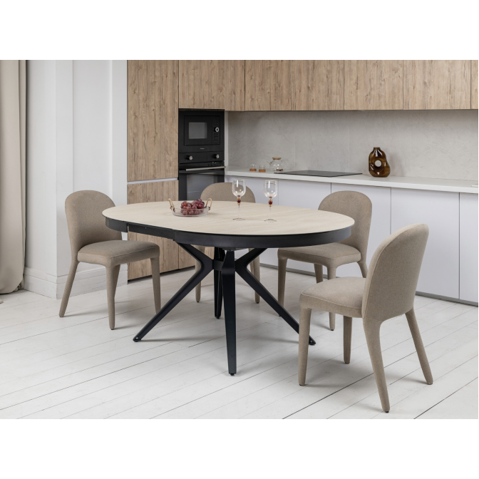 Керамический стол Ноэми TML-996 вествуд  +  черный Vetro mebel