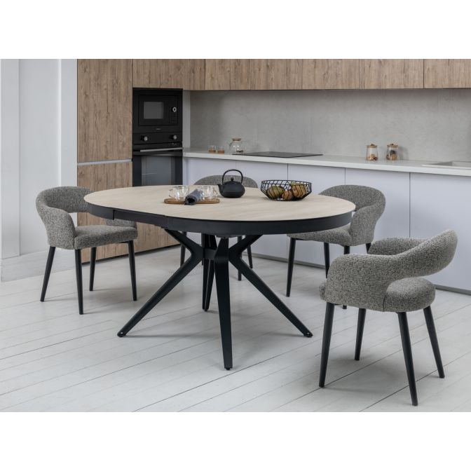 Керамический стол Ноэми TML-996 вествуд  +  черный Vetro mebel