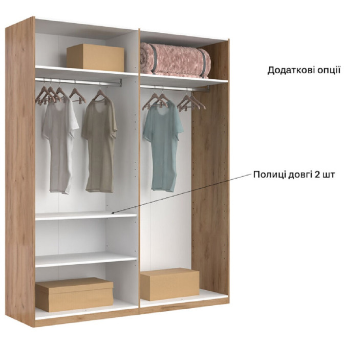 Шкаф Доминика 4Дв без зеркал MiroMark фото