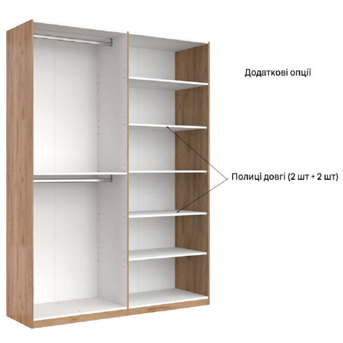 Шкаф Доминика 4Дв без зеркал MiroMark фото