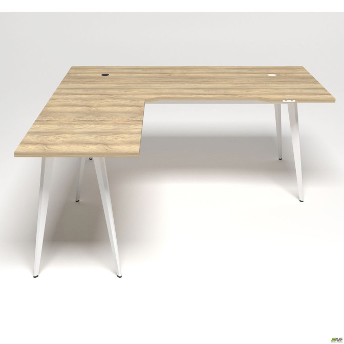 Робоче місце Delta DL-103 (1790х1800х750мм) Блеквуд Ячмінний/Каркас білий AMF