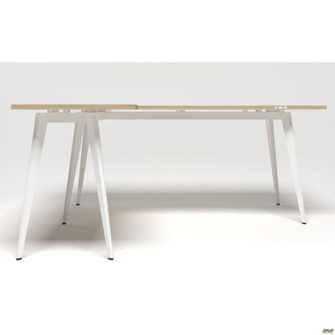 Робоче місце Delta DL-103 (1790х1800х750мм) Блеквуд Ячмінний/Каркас білий AMF