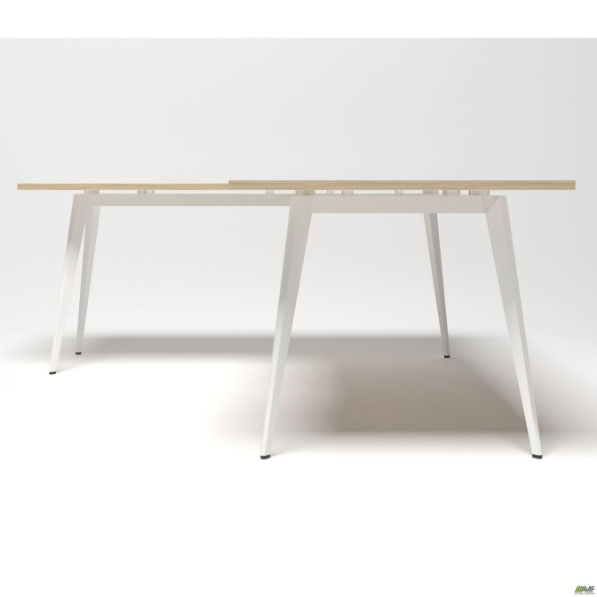 Робоче місце Delta DL-103 (1790х1800х750мм) Блеквуд Ячмінний/Каркас білий AMF