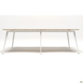 Рабочая станция Delta DL-104 (2380х1200х750мм) Блэквуд Ячменный/Каркас белый AMF