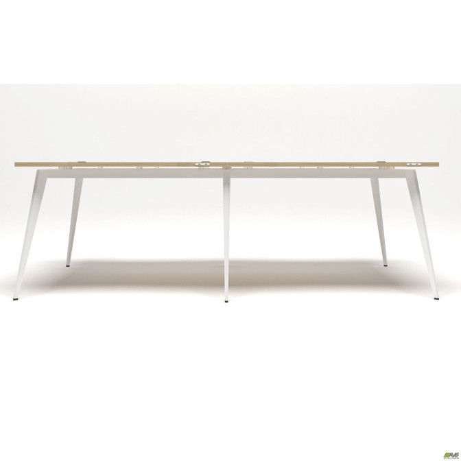 Рабочая станция Delta DL-104 (2380х1200х750мм) Блэквуд Ячменный/Каркас белый AMF