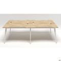 Рабочая станция Delta DL-104 (2380х1200х750мм) Блэквуд Ячменный/Каркас белый AMF
