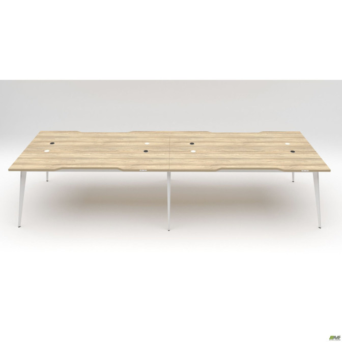 Рабочая станция Delta DL-105 (3580х1200х750мм) Блэквуд Ячменный/Каркас белый AMF