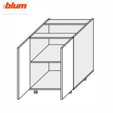 Кухонная секция Миллениум WG нижняя 80Н/820 2дв Pro Blum ML-086W/01 MiroMark