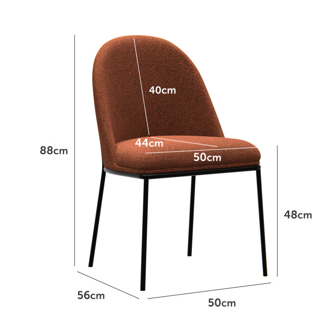 Стілець M-110 теракотовий  +  чорний Vetro mebel