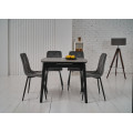 Керамический стол TM-87-1 айс грей  +  черный Vetro mebel
