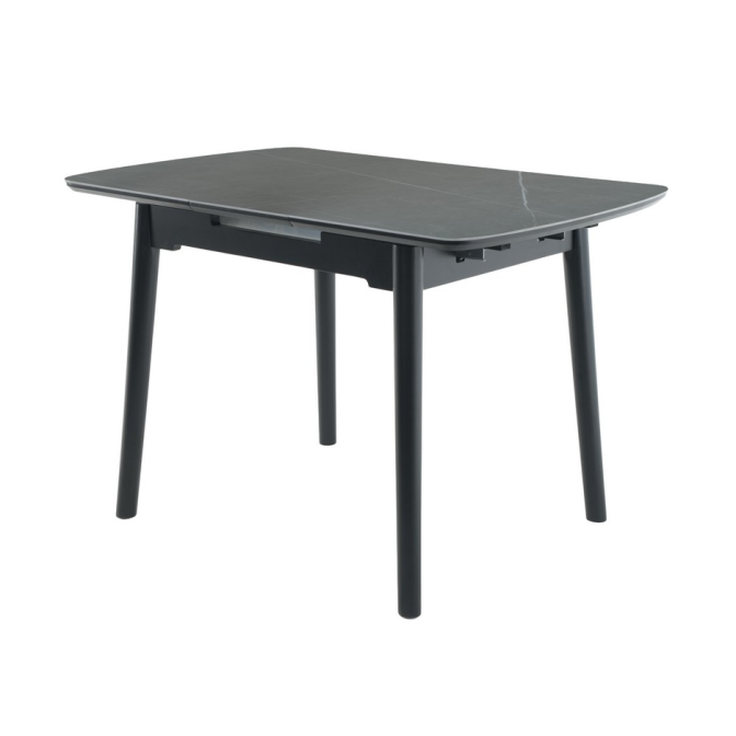 Керамический стол TM-87-1 айс грей  +  черный Vetro mebel