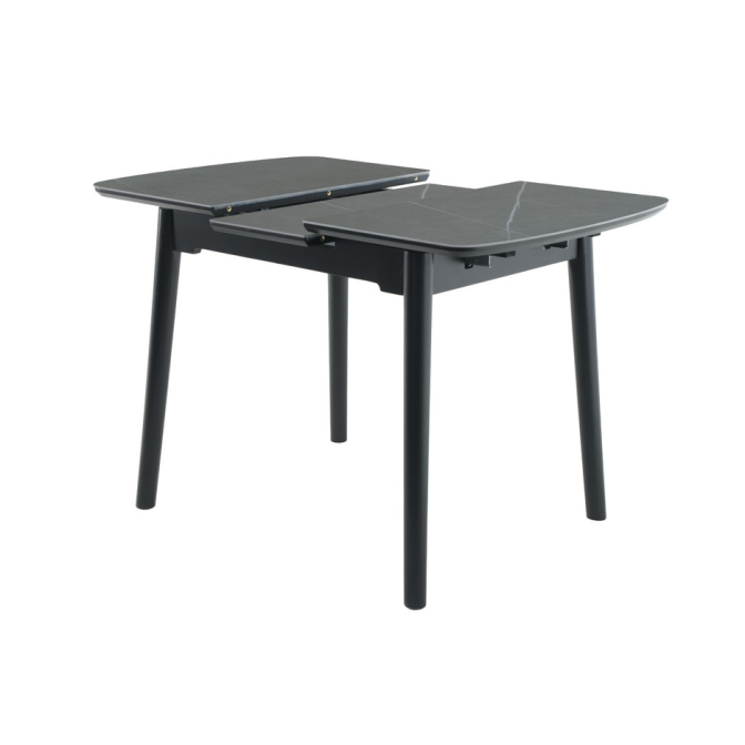 Керамический стол TM-87-1 айс грей  +  черный Vetro mebel