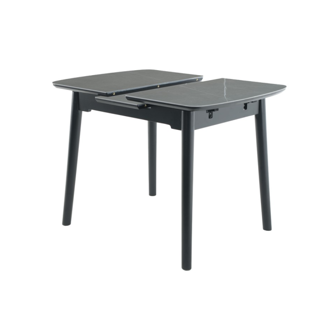 Керамический стол TM-87-1 айс грей  +  черный Vetro mebel