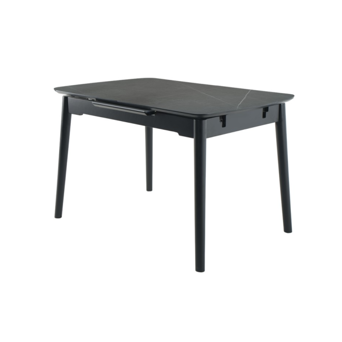 Керамический стол TM-87-1 айс грей  +  черный Vetro mebel
