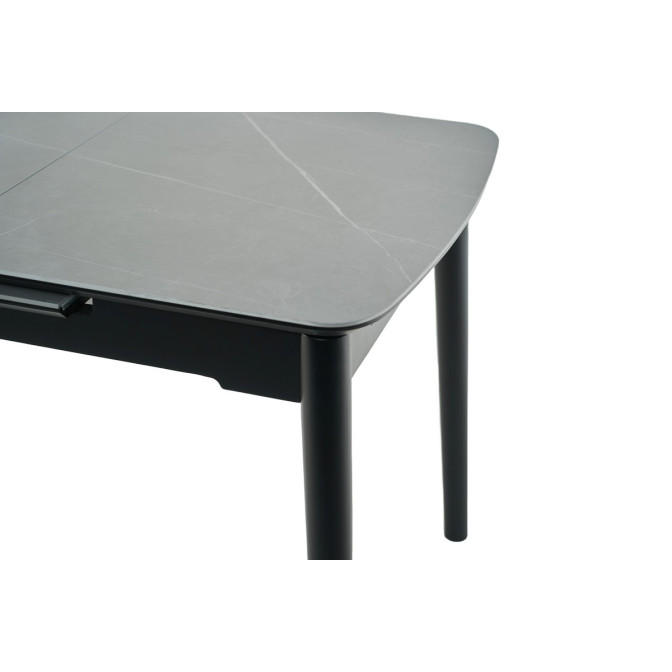 Керамический стол TM-87-1 айс грей  +  черный Vetro mebel