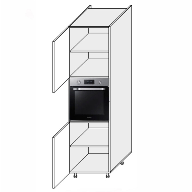 Кухонная секция Мери Пенал 60ПД/2140 Духовка MR-761W/9003gl MiroMark