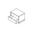 Тумба прикроватная Стемма KOM2S BRW Україна