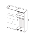 Шкаф-купе с зеркалом 2,0x2,4 Белла / Bella Глянец Белый MiroMark BL-86-WB