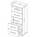 Комод 5Ящ Фемели Джуниор / Family Junior Глянец Белый MiroMark FM-175-WB