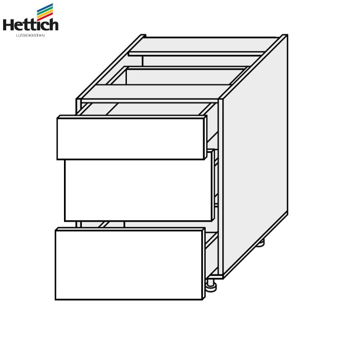 Кухонна секція Вінтаж нижня 50Н3ШХ/820 Pro Hettich VN-053W/9003 MiroMark