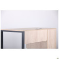 Компьютерный стол Pluto ST L (1200х600х750) Дуб Эндгрейн/Черный графит AMF