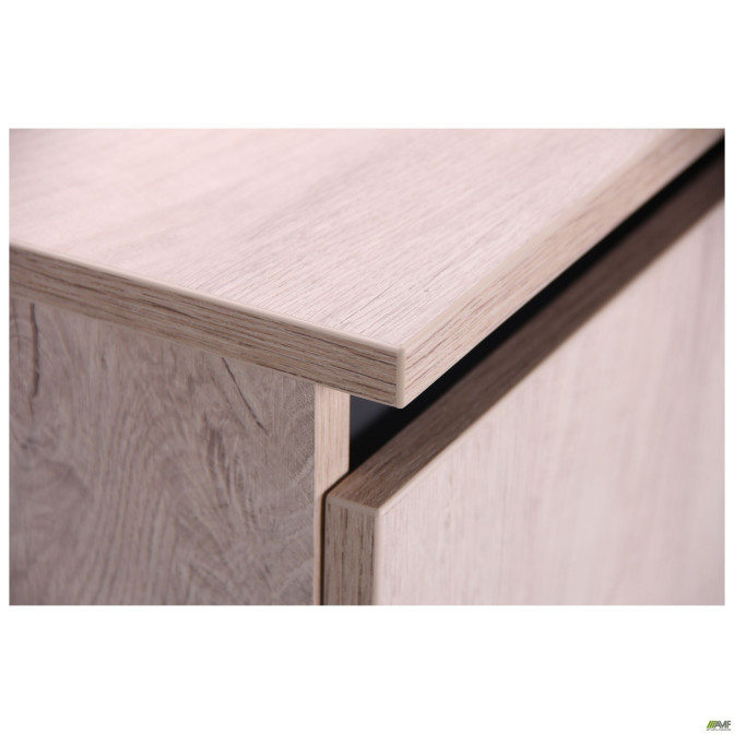 Компьютерный стол Pluto ST L (1200х600х750) Дуб Эндгрейн/Черный графит AMF