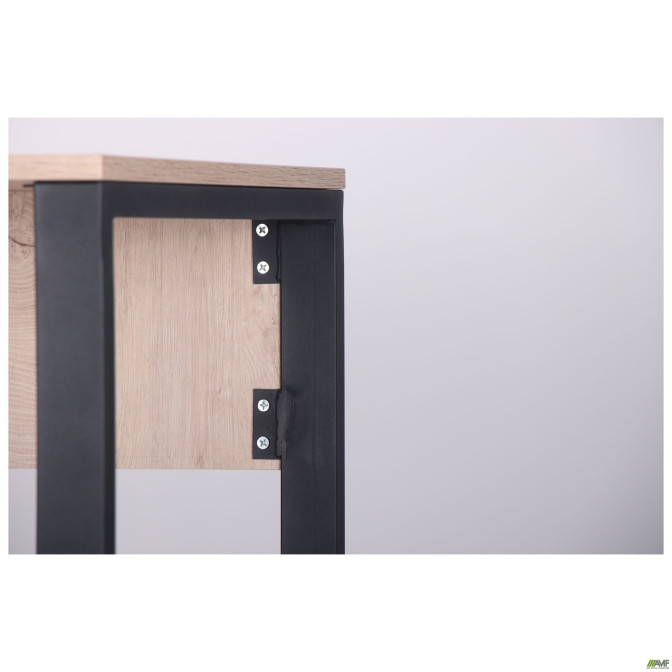 Компьютерный стол Pluto ST L (1200х600х750) Дуб Эндгрейн/Черный графит AMF