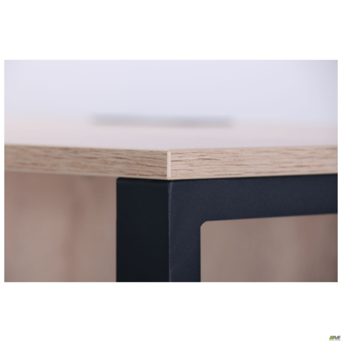 Компьютерный стол Pluto ST L (1200х600х750) Дуб Эндгрейн/Черный графит AMF