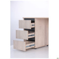 Компьютерный стол Pluto ST L (1200х600х750) Дуб Эндгрейн/Черный графит AMF