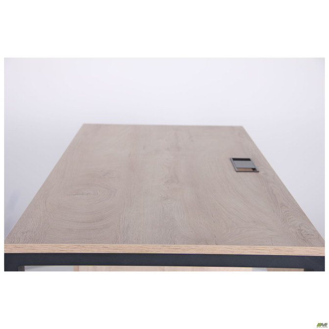 Компьютерный стол Pluto ST L (1200х600х750) Дуб Эндгрейн/Черный графит AMF