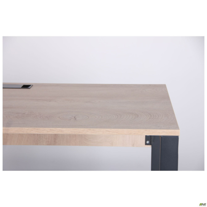 Компьютерный стол Pluto ST L (1200х600х750) Дуб Эндгрейн/Черный графит AMF