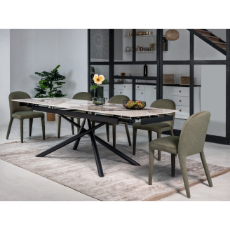 Керамический стол Пино TML-1200 Патагония  +  черный Vetro mebel